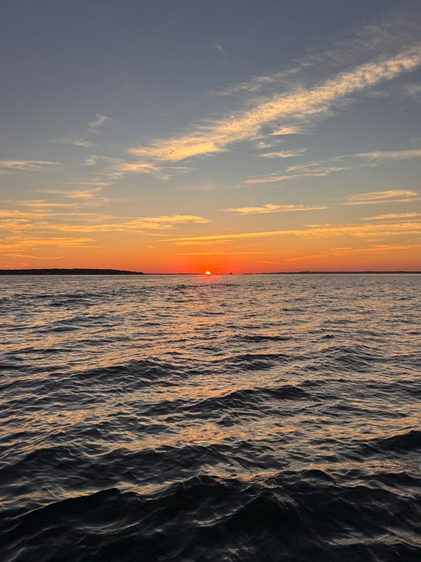 Sunset over a rippling ocean Sunset over a rippling ocean
